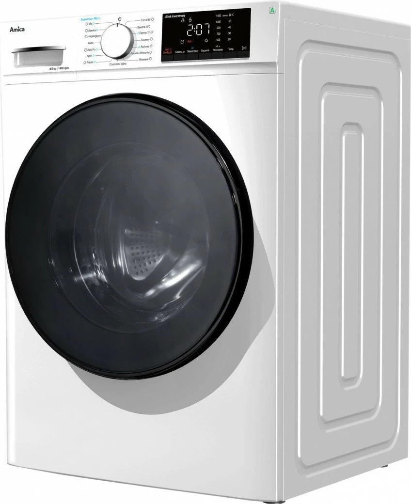 Pralno-sušilni stroj Amica A1WDS8514DLiStH 8 kg/5 kg 1400 vrt/min energijski razred A, bel