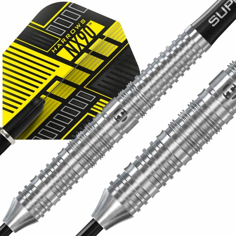 Darts puščice, Harrows NX-90, unisex, rumeno/sive