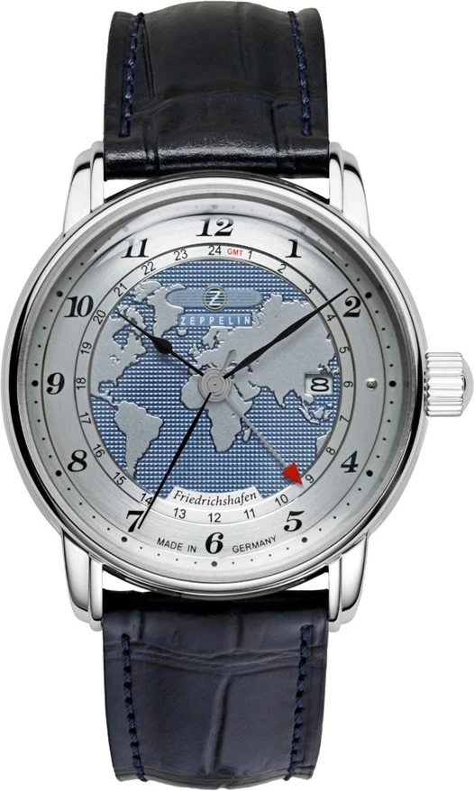 Elegantna ura Friedrichshafen 85963, 42 mm, usnje, srebrna - Zeppelin