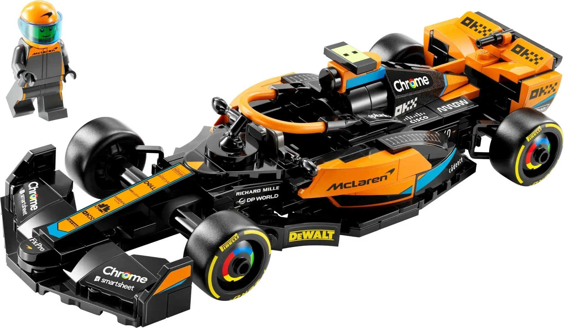 Model dirkalnika McLaren Formula 1 2023, LEGO Speed Champions 76919