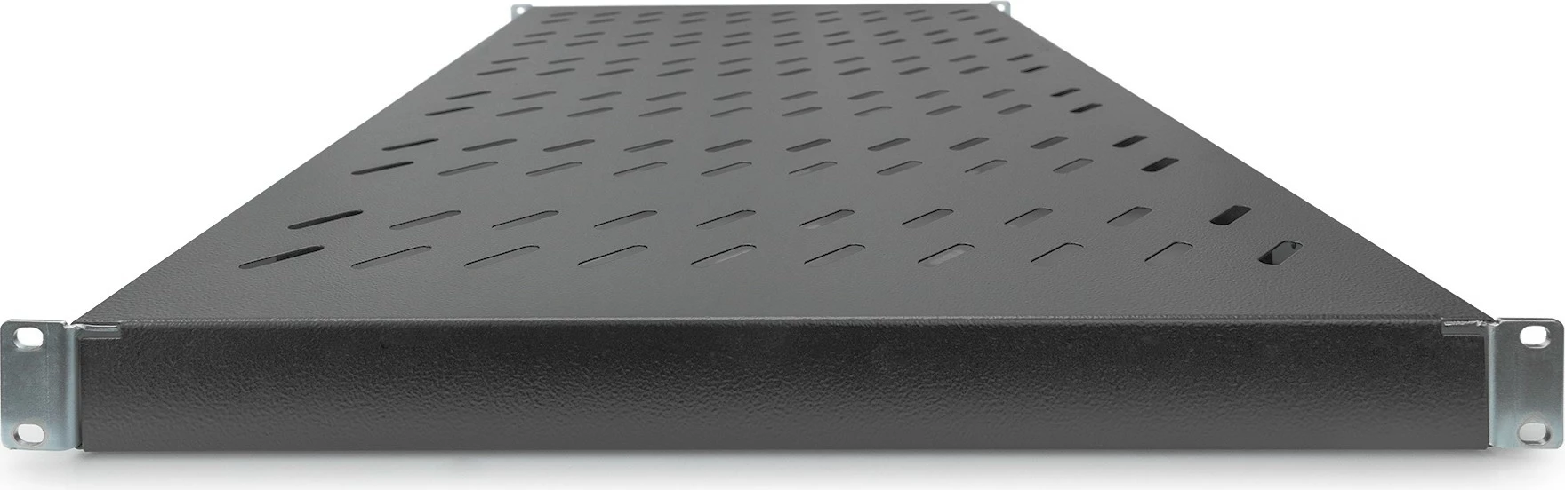 Police za omaro 1U, nastavljiva globina 44x482x700-1180 mm, nosilnost do 50 kg, črna - Digitus