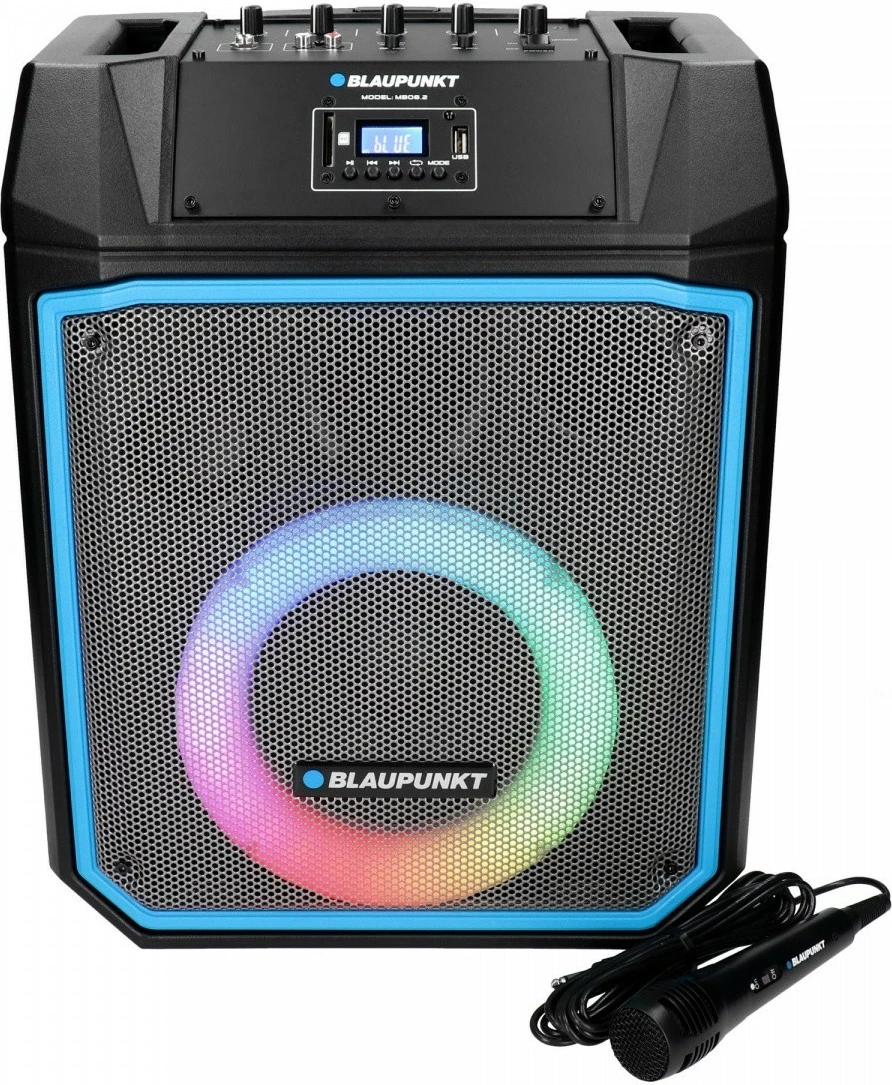 Zvočni sistem z Bluetooth, karaoke, LED, 600 W, črn, z mikrofonom Blaupunkt MB08.2