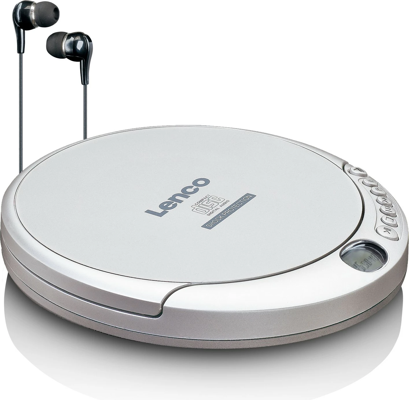 Prenosni CD-predvajalnik Lenco CD-201, MP3, LCD, slušalke, srebrn Prenosni CD-predvajalnik Lenco CD-201, MP3, LCD, slušalke, srebrn