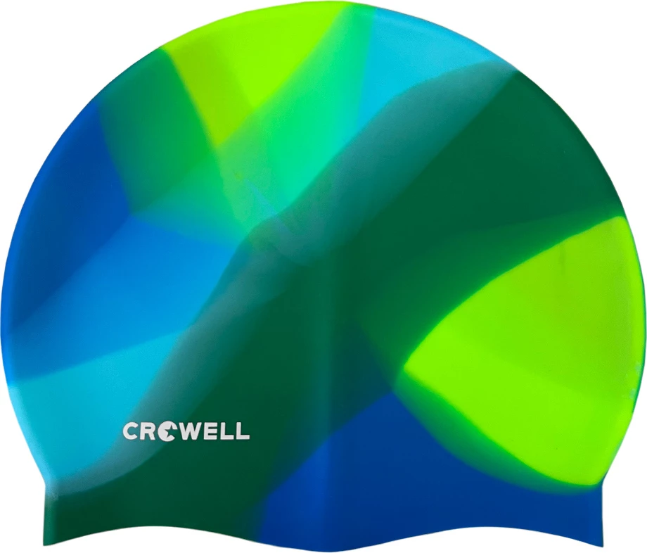 Plavalna kapa iz silikona Crowell, unisex, zeleno-modra