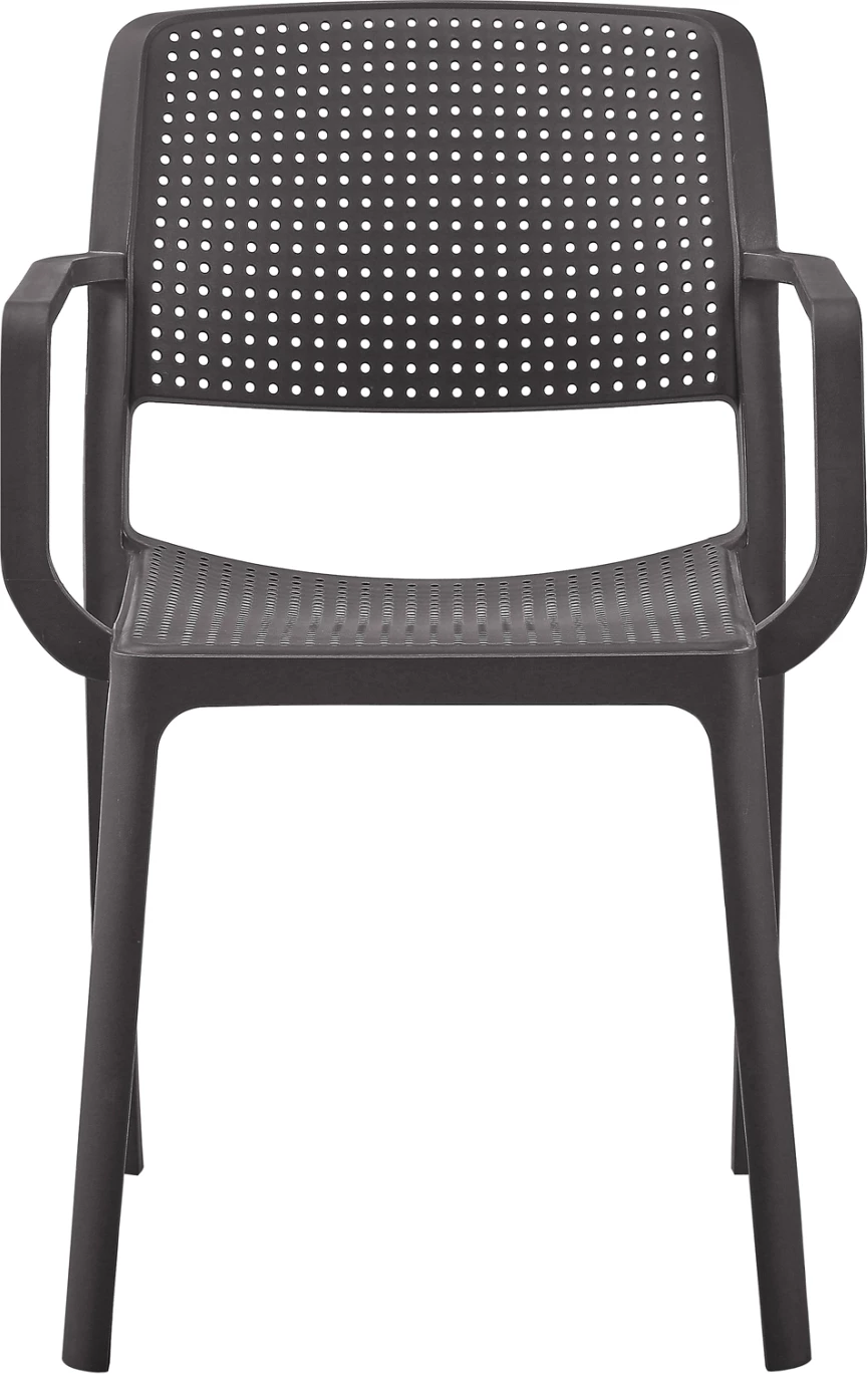 Vrtni naslanjač COMFEE FH6102.09 iz polipropilena v rjavi barvi 54x57x83H cm