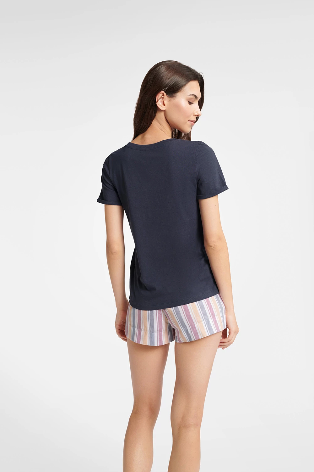 Pižama majica in kratke hlače Henderson 175812, temno modra