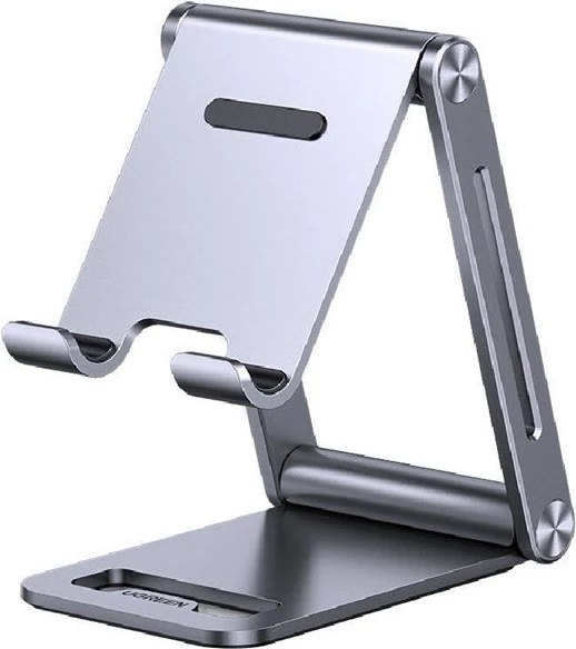 Ravni nastavljiv držalnik za telefon/tablico UGREEN LP263, aluminij, siv