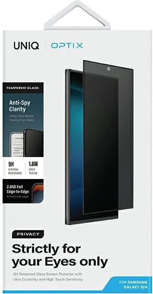 Zaščitno steklo s filtrom zasebnosti za Samsung Galaxy S24, UNIQ Optix, z aplikatorjem