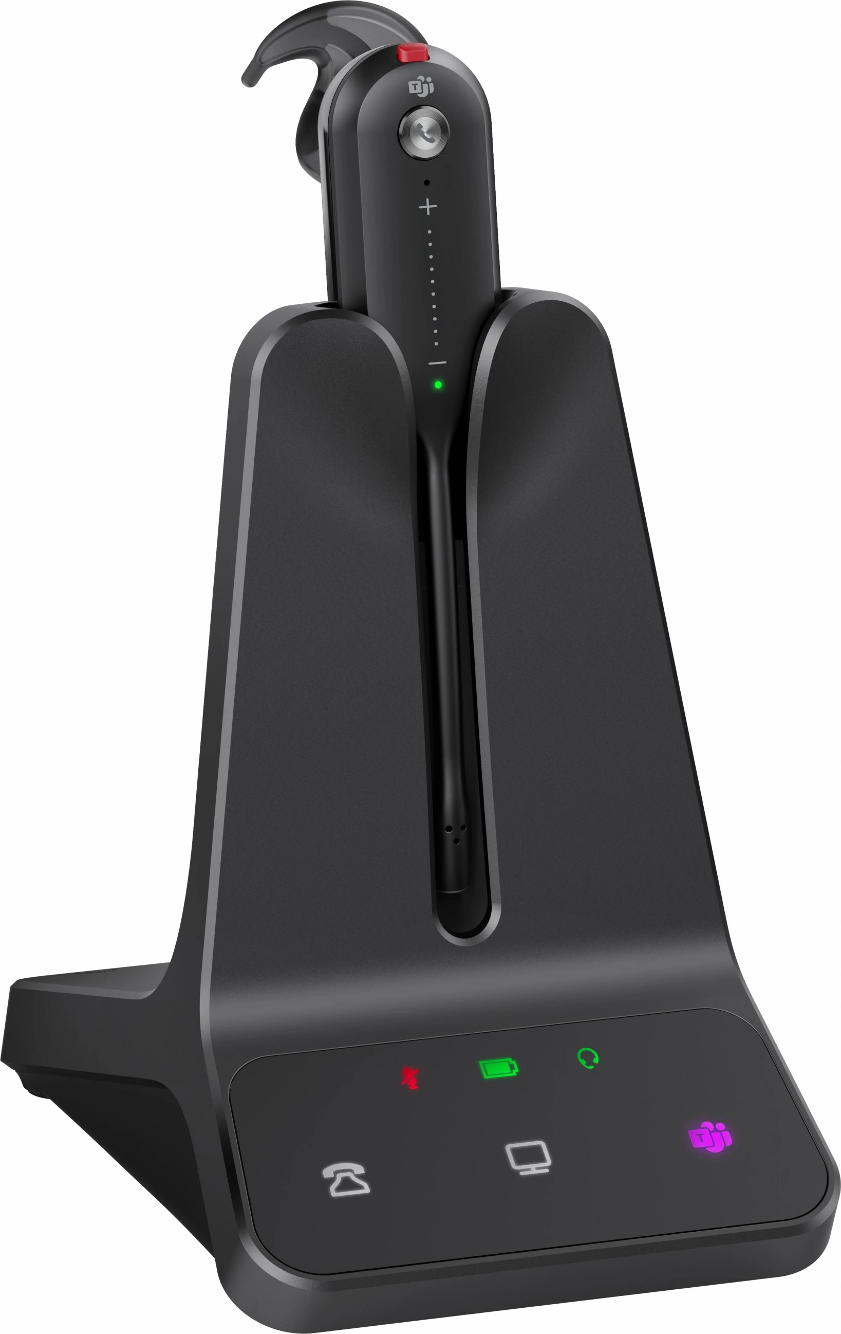 Brezžične slušalke z nadzorom na ušesu Yealink WH63 E2 Teams, mikrofon z ročajem, črne