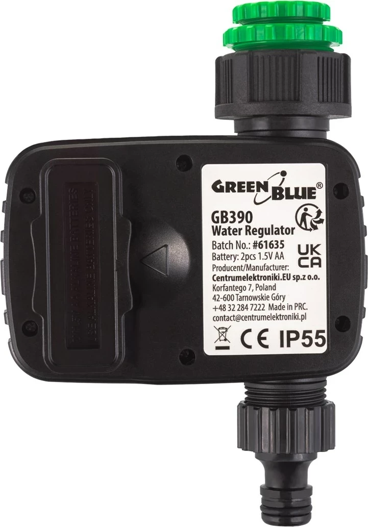 Elektronski kontroler za namakanje GreenBlue GB390, IP55, črn