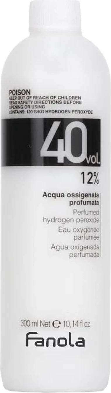 Vodikov peroksid za posvetlitev in barvanje 40 vol 12%, Fanola, 300 ml