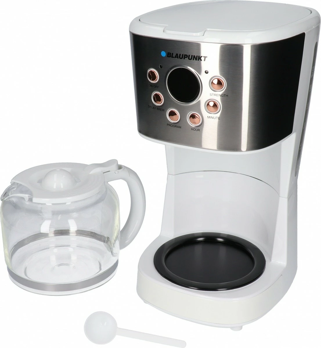 Kavni aparat s filtrom Blaupunkt CMD802WH, 1,5 L, 900 W, bel/srebrn