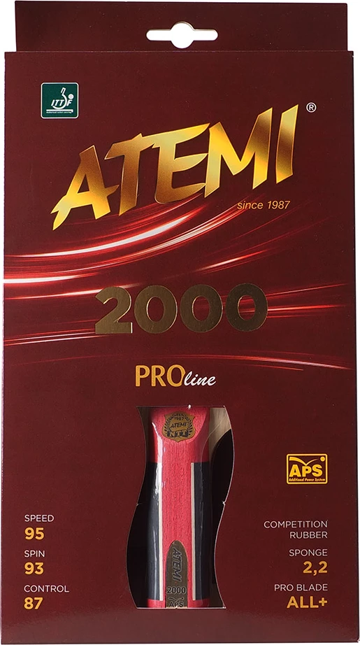 Pingpong lopar New Atemi 2000 Pro, konkaven, unisex