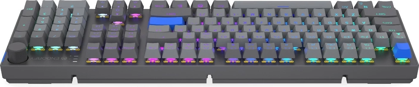 Mehanska brezžična tipkovnica, RGB, polna velikost (104 tipke), hot-swap, siva Endorfy Thock V2