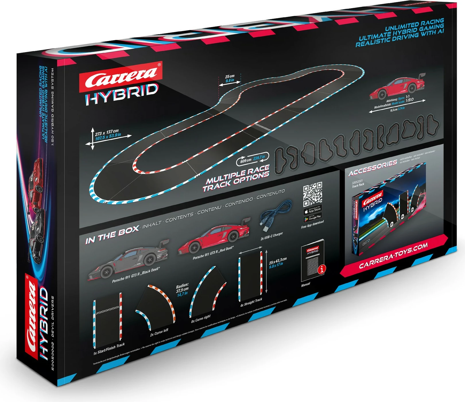 Set dirkališč Carrera 50050002, 12 let, črna, modra, rumena