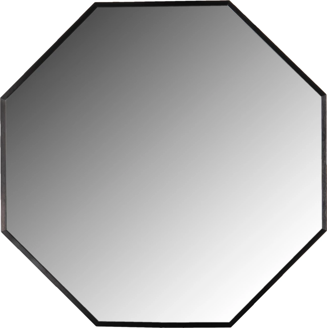 Stenska ogledala FH9583.01 osmerokotnik črni aluminijasti okvir 55,5x2,5x55,5H cm