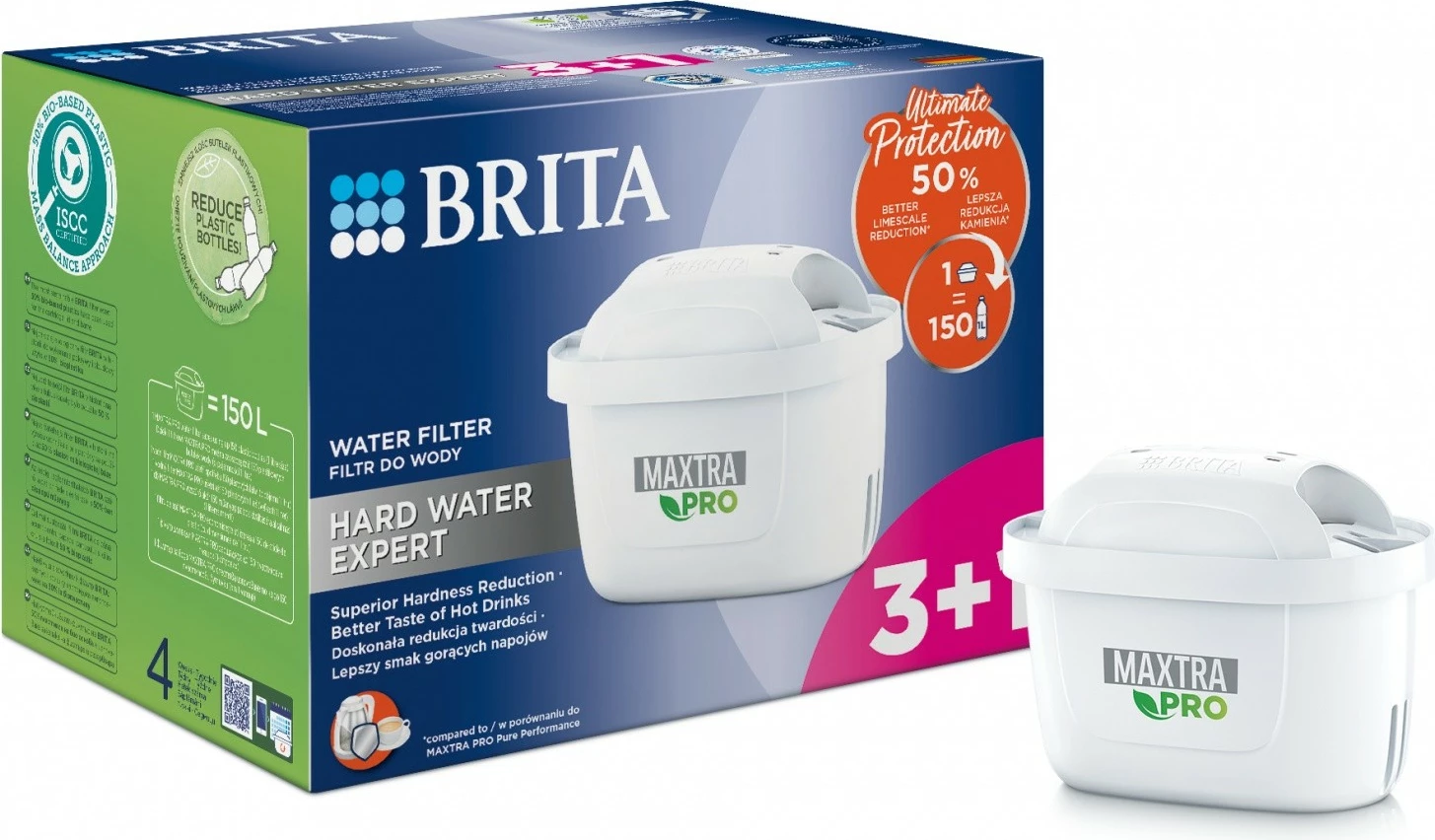 Filtrski vložek za trdo vodo Brita Maxtra PRO, 3+1 kos