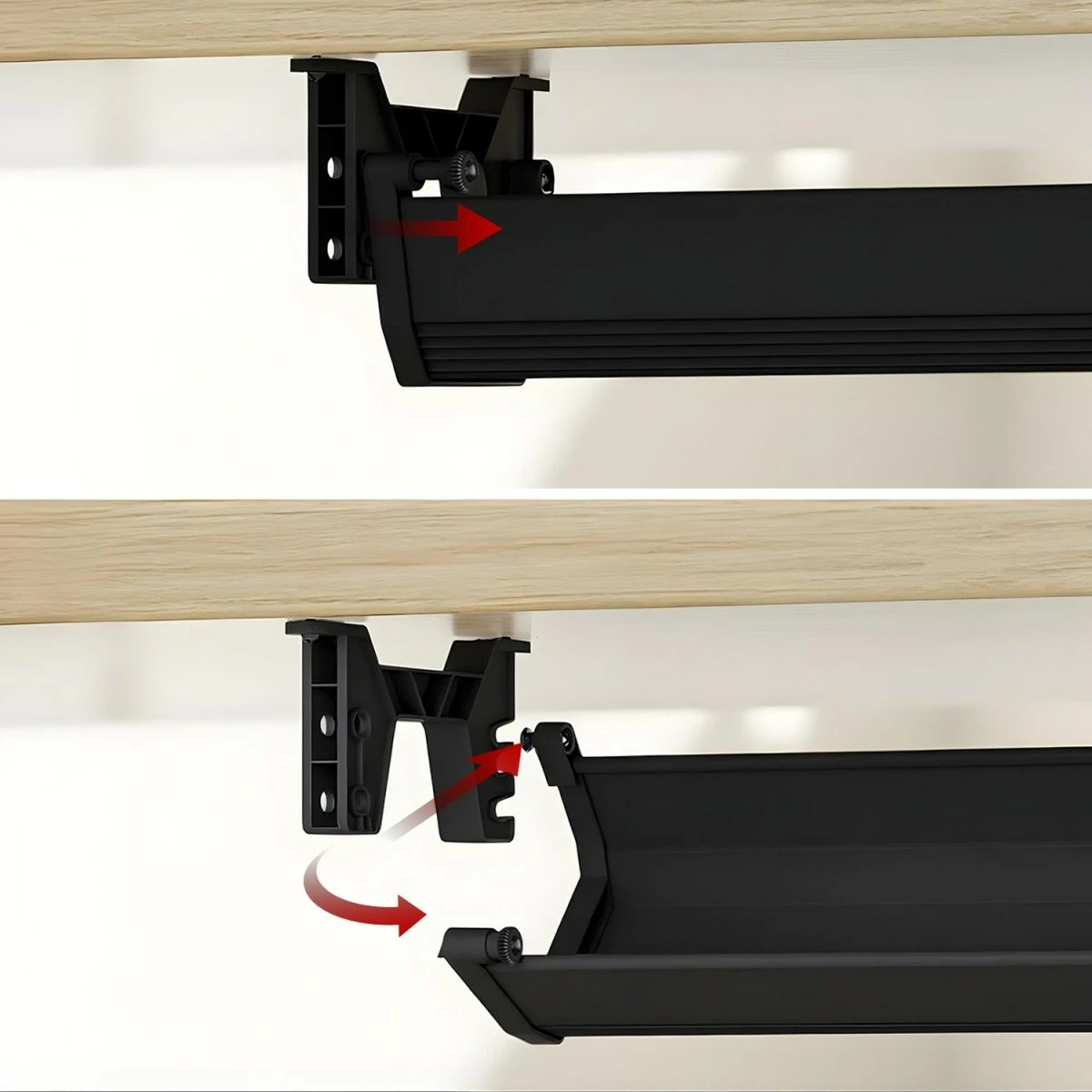 Organizator kablov pod mizo Maclean MC-106B, črn