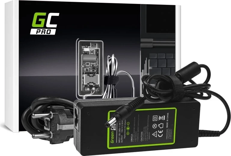 Polnilnik za prenosnik Green Cell AD26AP, 75 W, črn