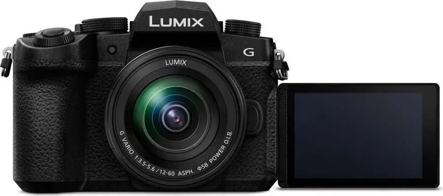 Brez ogledala kamera LUMIX G97 z objektivom VARIO 12-60mm F/3.5-5.6, Panasonic, črna