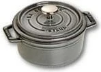 Lonček za kuhanje Staub Cocotte 12 cm, 0,4 L, lito železo, sivi