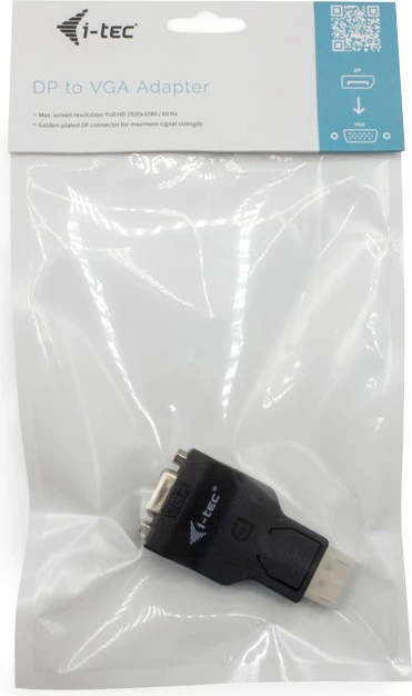 Adapter DisplayPort na VGA I-Tec, črn
