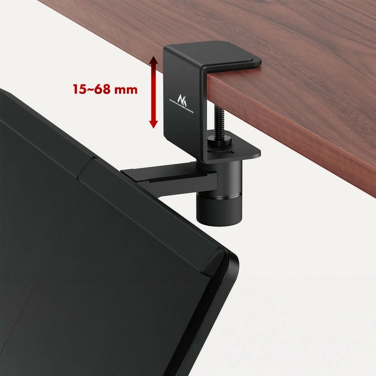 Nosilec za tipkovnico pod mizo Maclean MC-108B, črn