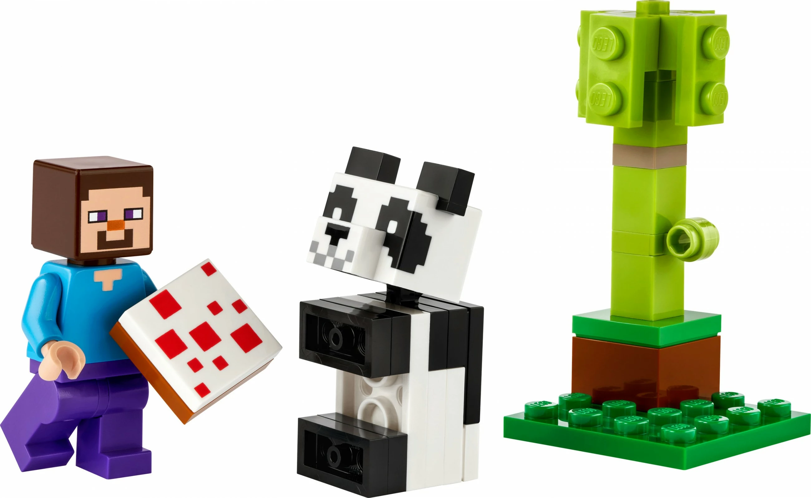 Set za gradnjo Minecraft Steve s pandico, LEGO 30672, večbarvno
