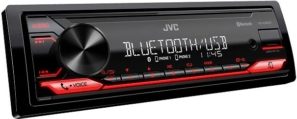 Avtoradio JVC KDX-282BT, rdeč