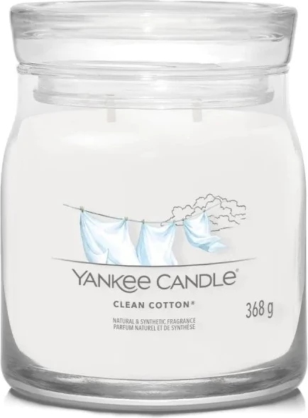 Aromatična sveča Clean Cotton, Yankee Candle, 368 g