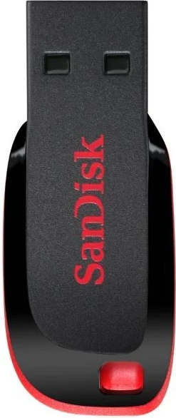 USB Sandisk Cruzer Blade, 128 GB, črn in rdeč