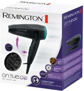 Sušilec za lase Remington D1500 On The Go, črn z morskim detajlom