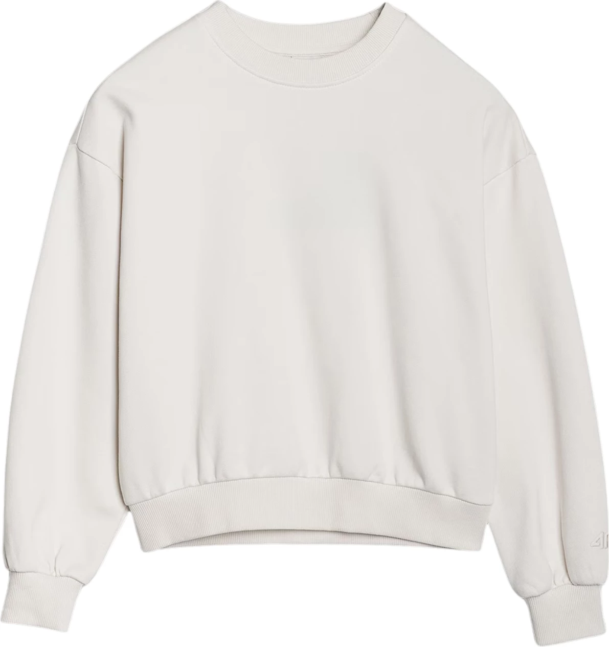 Pulover s kapuco za deklice 4F, bel