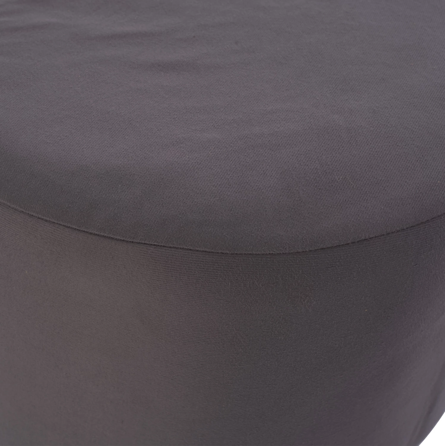 Okrogli pouf/stol FH9260.01 iz sive tkanine, z zlato okroglo osnovo