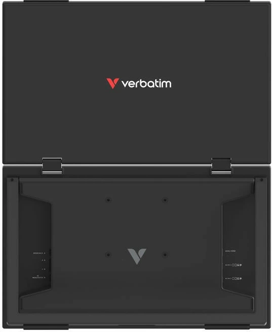Dvojni prenosni zaslon na dotik, 2x 15,6" Full HD 60 Hz, IPS, vgrajeni zvočniki, VESA 75, črn — Verbatim GMVE32403PLG