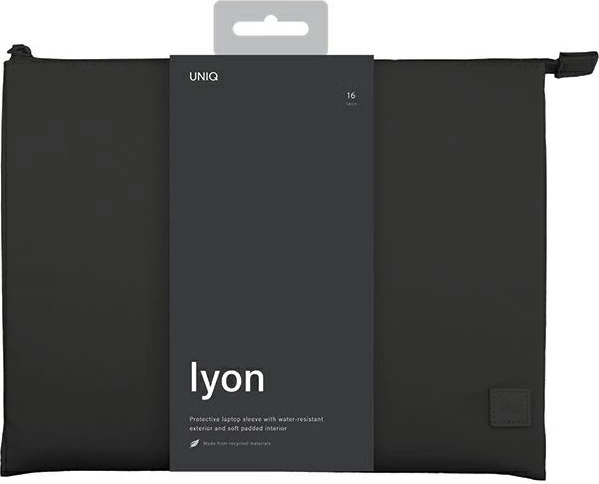 Ovitek za prenosnik UNIQ Lyon, 16", rPET, črn