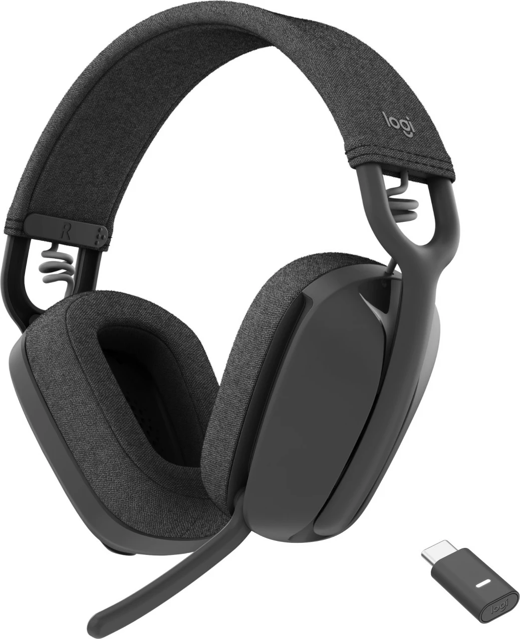 Brezžične slušalke za klice in glasbo Logitech Zone Vibe Wireless UC, brezžične, 185 g, antracit