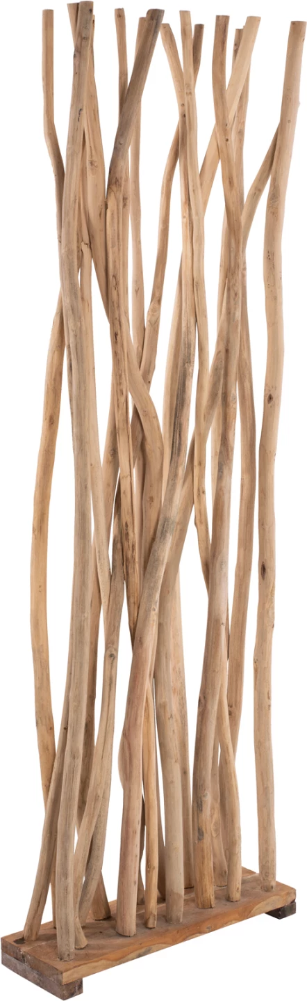 Pregrada za sobo iz naravne veje teaka 60x20x181 cm