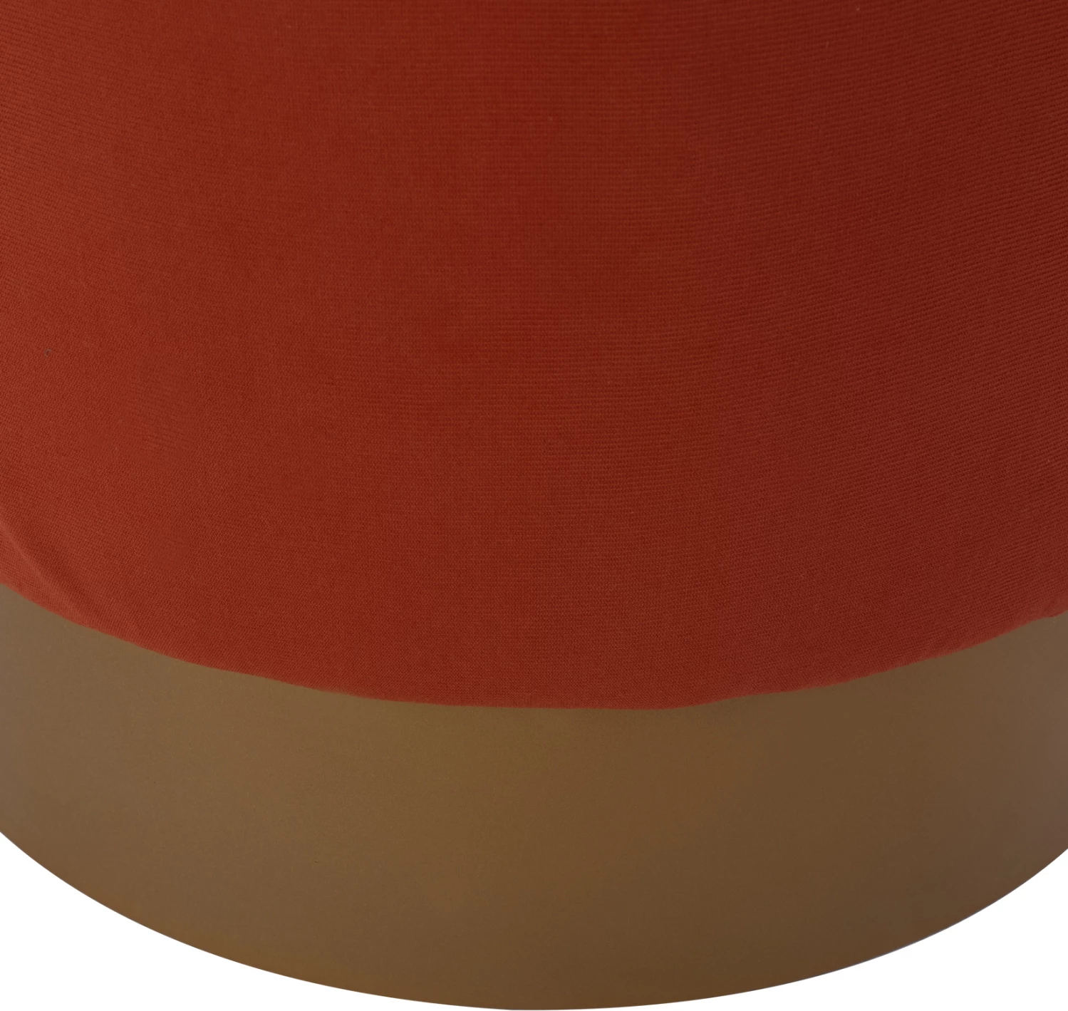 Okrogli pouf/stol FH9260.02 iz koralnega blaga, zlata okrogla osnova