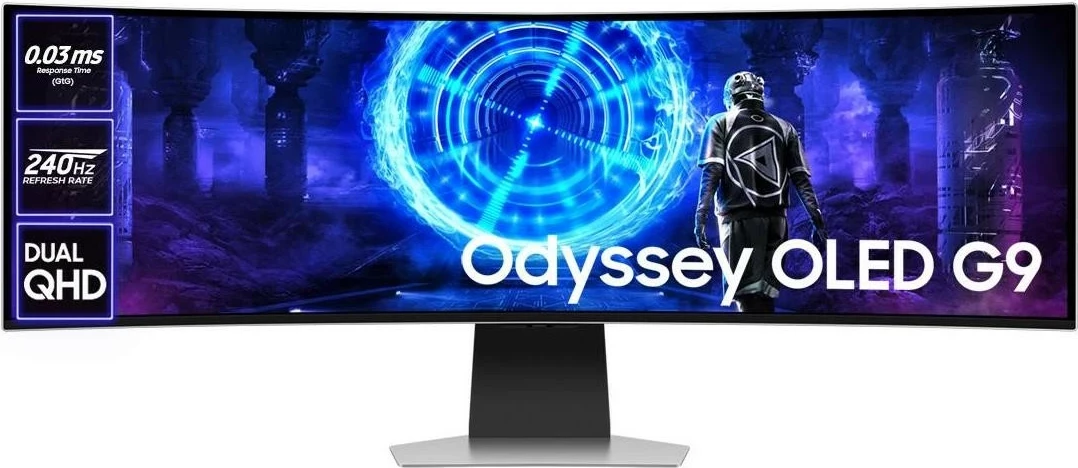 49'' QD-OLED monitor Samsung LS49DG950SUXDU, Dual QHD, 240Hz, srebrn