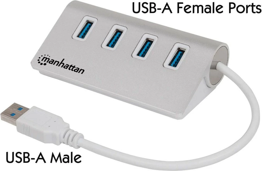 USB razdelilec 4x USB 3.0, alumin MANHATTAN