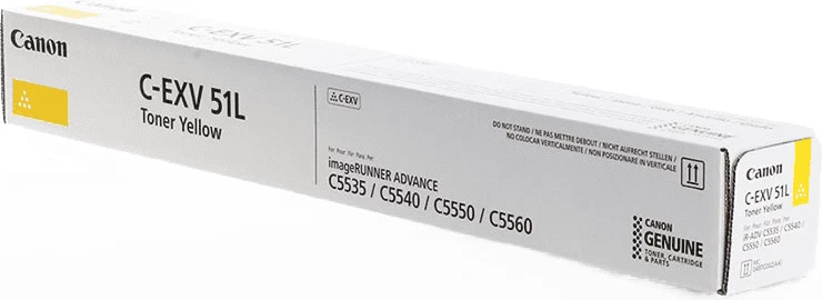 Izvirna toner kartuša Canon C-EXV51L 0487C002, 26.000 strani, rumena