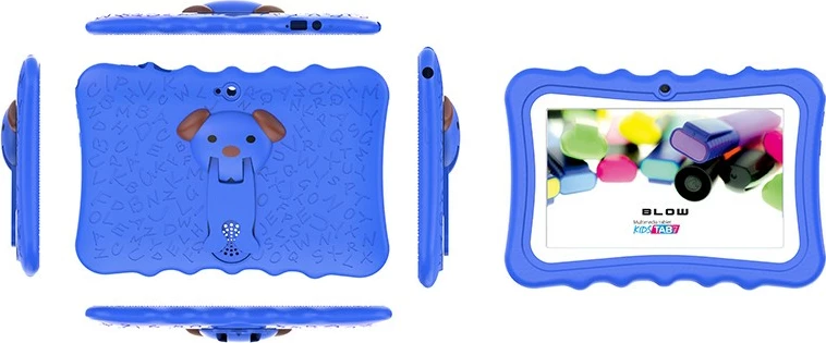 Otroški tablični računalnik, BLOW KidsTAB7 V2, 7", 4/32GB, Android 14, moder, z otroškim ovitkom