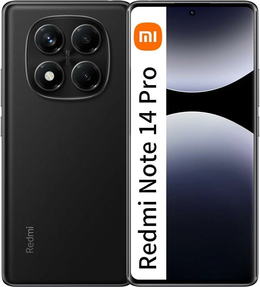 Pametni telefon Xiaomi Redmi Note 14 Pro, 12 GB RAM, 512 GB, 4G, črn (Midnight Black)