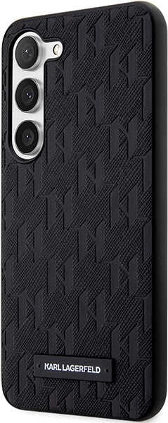 Ovitek za telefon Saffiano Mono Metal Logo Karl Lagerfeld za Samsung Galaxy S24, črn