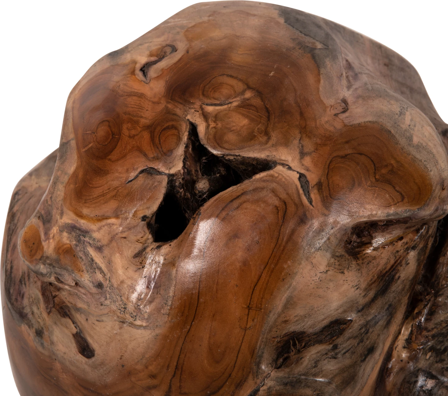 Talna dekoracija CLEM FH9653 krogla iz masivnega tikovega lesa-srednja velikost Φ40cm