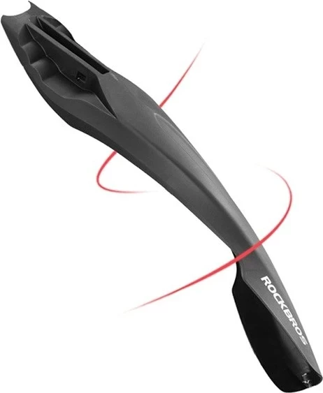 Mreža proti blatu z rdečo LED lučjo Rockbros DNB8001BK, črna