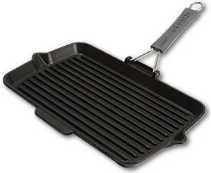 Grill ponev 34x21 cm, indukcija, črn – Staub