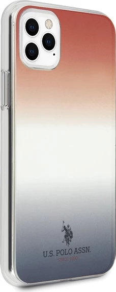 Ovitek za telefon Pattern Gradient U.S. Polo Assn. USHCN65TRDGRB za iPhone 11 Pro Max, rdeče/modri
