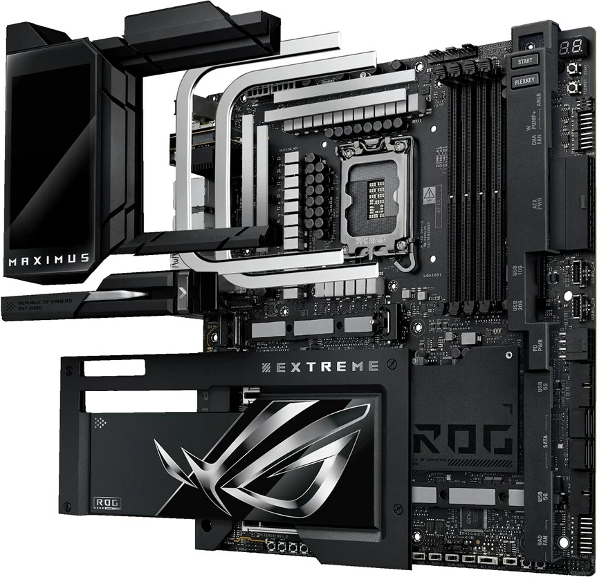 Matična plošča ASUS ROG MAXIMUS Z890 EXTREME, vtičnica LGA 1851, črna Matična plošča ASUS ROG MAXIMUS Z890 EXTREME, vtičnica LGA 1851, črna